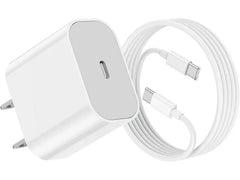 Complete Charger Set for iPhone 15 Series : Type C to Type C Cable, 60W Fast Charging, and 20W Adapter