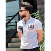 Pocket Printed  Zipped Collar T-Shirt