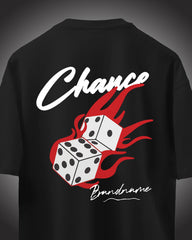 Chance Dice Flame Graphic Tee – Black