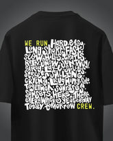 We Run Crew Graphic Tee – Black