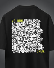 We Run Crew Graphic Tee – Black