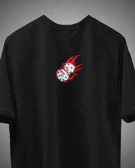 Chance Dice Flame Graphic Tee – Black