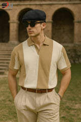OLD MONEY PANEL V-COLLAR T-SHIRT