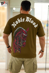 HORSE BACK PRINTED DROP SHOULDER TEE