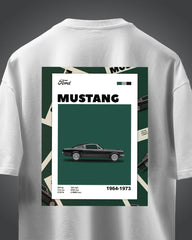 Classic Ford Mustang Retro Tee – White